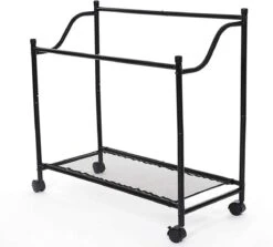 Songmics ZAZA Home Wassorteerder Op Wieltjes / Verrijdbare Wasmand / Met 4 Uitneembare Vakken - Zwart -Thuis Opslag Winkel 1200x1085