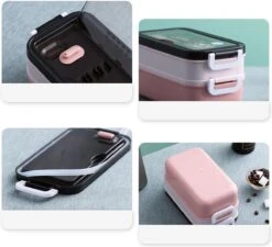 Lunchbox - Meal Prep Bakjes - Lunch Box Met Deksel - Meal Prep – Bento Box - Lunchtrommel Met Bestek Blauw -Thuis Opslag Winkel 1200x1091