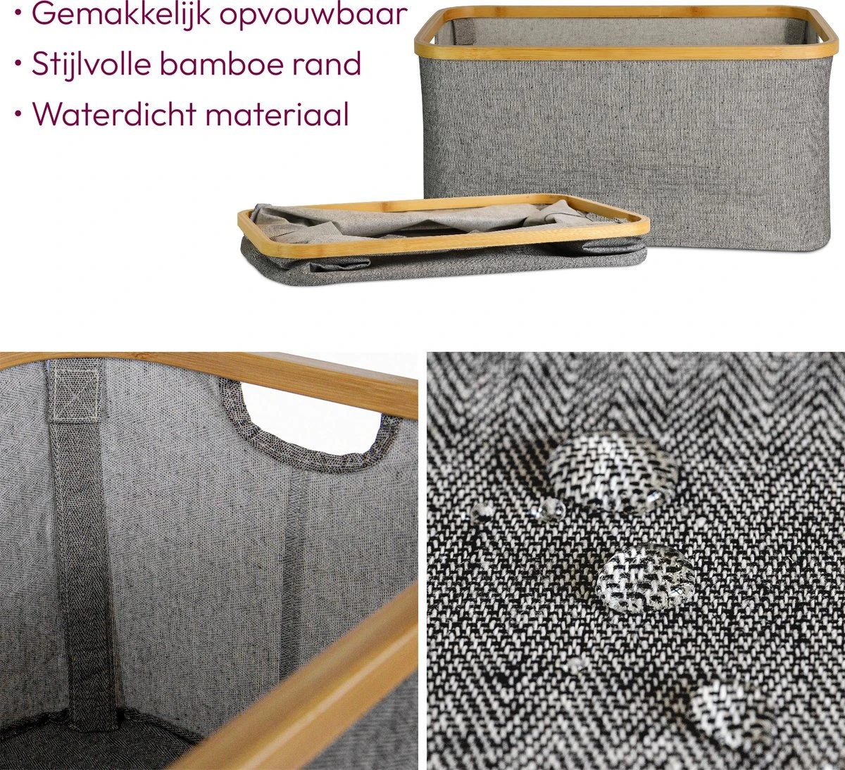 Gadgy Opvouwbare Wasmand - Heupwasmand 45 L - Opbergmand - Wasbox - Wasmanden - Grijs 8 Gadgy Opvouwbare Wasmand - Heupwasmand 45 L - Opbergmand - Wasbox - Wasmanden - Grijs - Afbeelding 8