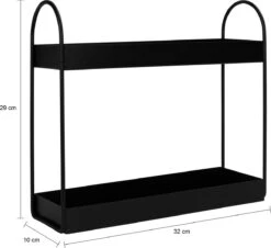 QUVIO Kruidenrek Staand - Keukenrek - Kruidencarrousel - Aanrecht Organizer -Keuken Organizer - Opbergrek - Metaal - 10 X 32 X 29 Cm - Zwart -Thuis Opslag Winkel 1200x1096