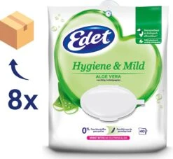 Edet Aloe Vera Vochtig Toiletpapier - 8 X 40 Stuks - Halfjaar Voorraad -Thuis Opslag Winkel 1200x1101
