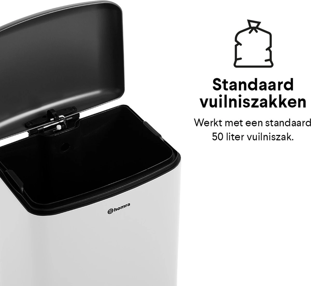 Homra FEXBY Pedaalemmer Prullenbak - 30L - Hoogwaardig RVS - Wit - Met Luxe Soft Close Deksel - 30 Liter Afvalbak - Keuken Vuilbak - Kantoor Vuilnisbak - Vuilnisemmer - Pedaal Prullenbak – Hygiënisch 10 Homra FEXBY Pedaalemmer Prullenbak - 30L - Hoogwaardig RVS - Wit - Met Luxe Soft Close Deksel - 30 Liter Afvalbak - Keuken Vuilbak - Kantoor Vuilnisbak - Vuilnisemmer - Pedaal Prullenbak – Hygiënisch - Afbeelding 10