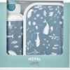 Mepal – Lunchset Campus (pu + Lb) - Ocean – Pop-up Drinkfles En Broodtrommel Voor Kinderen – Little Dutch