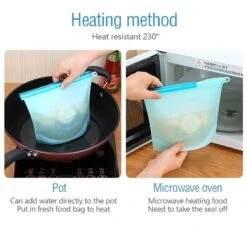 Merkloos Vershoudzakken Food Savers - Diepvrieszakken Vrieszakken Invrieszakken - Duurzaam Voedsel Bewaren - Siliconen - Herbruikbaar - Bewaarzakken - Lekvrij - BPA Vrij - Foodsavers - Fresh Bags - 3+1 Gratis -Thuis Opslag Winkel 1200x1110