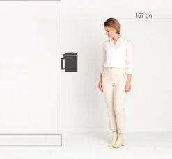 Brabantia NewIcon Wandafvalemmer - 3 L - Platinum -Thuis Opslag Winkel 1200x1111 2