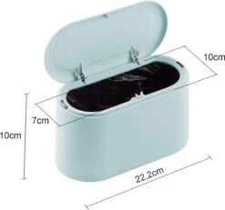 Prullenbak Retro Design Lichtblauw Tafel - Prullenbak Vuilnisbak Vuilnisbakje Auto - Prullenbak Badkamer - Klein - Wc - Afvalbak- Auto - Bureau -Thuis Opslag Winkel 1200x1120 3