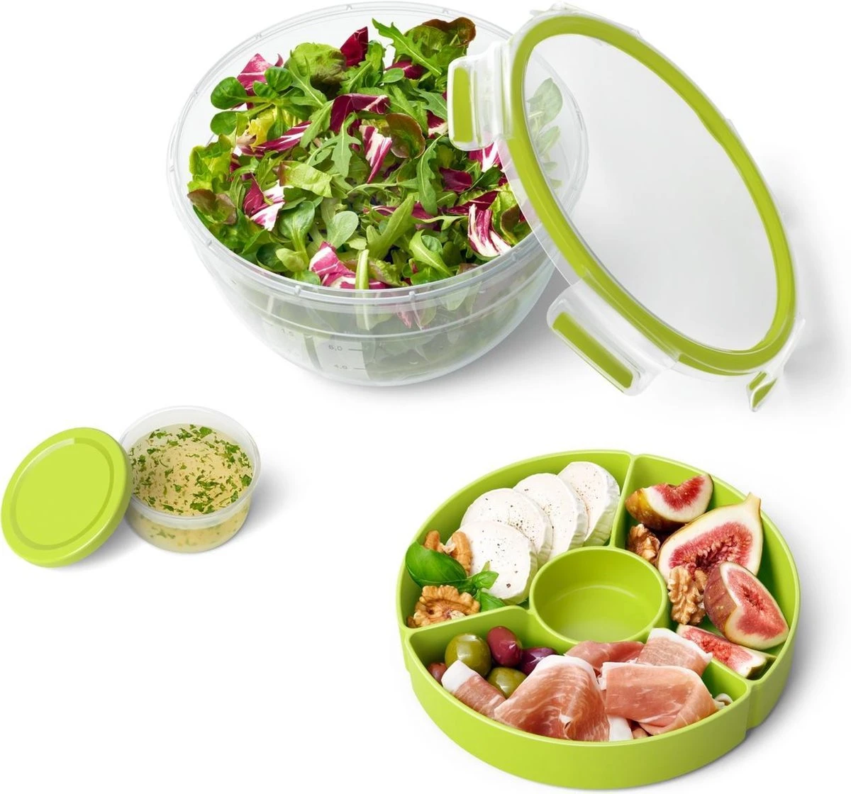 Tefal Masterseal To Go Saladebox XL - 2,6L - Met Inlays 7 Tefal Masterseal To Go Saladebox XL - 2,6L - Met Inlays - Afbeelding 7