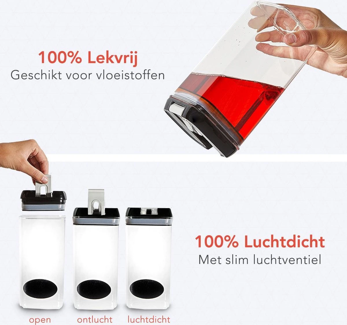 KitchenBrothers Voorraadpotten - 7 Stuks - Luchtdicht - Herschrijfbare Labels - Kunststof 4 KitchenBrothers Voorraadpotten - 7 Stuks - Luchtdicht - Herschrijfbare Labels - Kunststof - Afbeelding 4