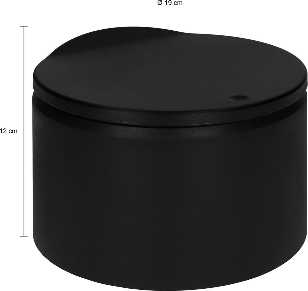 QUVIO Afvalbak Voor Aanrecht - Afvalbakje - Prullenbakje - Met Deksel - Gemakelijk Te Reinigen - Rond - Kunststof - Zwart - 19 X 12 Cm 3 QUVIO Afvalbak Voor Aanrecht - Afvalbakje - Prullenbakje - Met Deksel - Gemakelijk Te Reinigen - Rond - Kunststof - Zwart - 19 X 12 Cm - Afbeelding 3