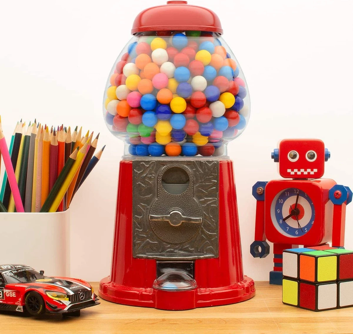 CKB Snoepautomaat Grote Retro Snoepmachine - Rode Kauwgomballen Automaat Snoepmachine Gumball Machine 2 CKB Snoepautomaat Grote Retro Snoepmachine - Rode Kauwgomballen Automaat Snoepmachine Gumball Machine - Afbeelding 2