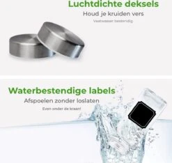 Soothe 24 Glazen Kruidenpotjes Set Met 2 Soorten Strooideksels – Kruidenstrooier – Compleet Pakket Incl Kruidenpotjes Stickers, Krijtstift En Accessoires 21 Soothe 24 Glazen Kruidenpotjes Set Met 2 Soorten Strooideksels – Kruidenstrooier – Compleet Pakket Incl Kruidenpotjes Stickers, Krijtstift En Accessoires -Thuis Opslag Winkel 1200x1138 2