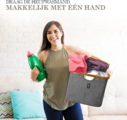 MIRI Opvouwbare Wasmand – Heupwasmand – Wasmanden – Opbergmand – Wasbox – 45L – Bamboe – Laundry Basket -Thuis Opslag Winkel 1200x1141 4