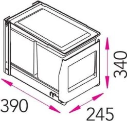 Stala 2 PK Inbouw Prullenbak - 20 L - Wit -Thuis Opslag Winkel 1200x1150 10