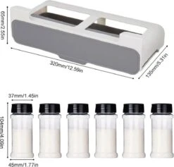Consumerce® Ophangbaar Kruidenrek Met 7 Kruidenpotjes – Kruidenrek Ophangbaar – Kruidenrek Lade – Kruidenmolen – Kruidenrek Met Potjes – Kruidenrekken – Kruidenrek Voor Kruidenpotjes – Kruidenrekje Ophangbaar – Specerijenmolen – Specerijen Rek -Thuis Opslag Winkel 1200x1150
