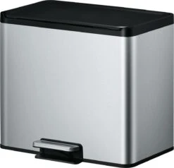 EKO EcoCasa III Recycling Prullenbak - 15 + 15 L - Mat RVS -Thuis Opslag Winkel 1200x1156 6