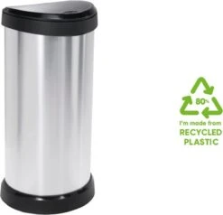 Curver Decobin Push Prullenbak - 40L - Metallic - Recycled Kunststof -Thuis Opslag Winkel 1200x1158 2