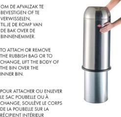 Prullenbak - Wesco Kickmaster Maxi Pedaalemmer - 40 L - Amandel -Thuis Opslag Winkel 1200x1161 6