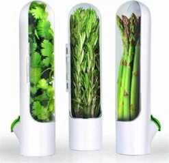 Merkloos Peterselie Asperges Fresh Keeper Herb Vanilla Storage Container Houdt Greens And Groenten Fresh Langer Voor Keukengereedschap