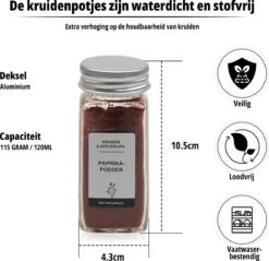 24 Glazen Kruidenpotjes Set Met 3 Soorten Strooideksels – Kruidenstrooier – Compleet Pakket Incl Kruidenpotjes Stickers, Krijtstift En Accessoires - Aluminium 17 24 Glazen Kruidenpotjes Set Met 3 Soorten Strooideksels – Kruidenstrooier – Compleet Pakket Incl Kruidenpotjes Stickers, Krijtstift En Accessoires - Aluminium -Thuis Opslag Winkel 1200x1163 6