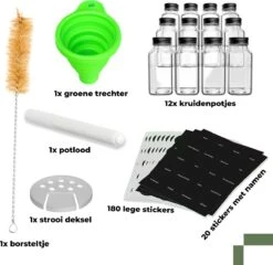 12 Glazen Kruidenpotjes Met Deksel - Kruidenstrooier - Strooideksel - Vierkant - Strooibus - Complete Set Met Trechter En Stickers 14 12 Glazen Kruidenpotjes Met Deksel - Kruidenstrooier - Strooideksel - Vierkant - Strooibus - Complete Set Met Trechter En Stickers -Thuis Opslag Winkel 1200x1167 3