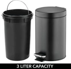 Prullenbak - Keuken/Wc/Kantoor/Badkamer Prullenbak - Klein - 3L - Softclose -Thuis Opslag Winkel 1200x1167 4