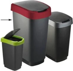 Rotho Twist Prullenbak- 50L - 60,2cm - Met Kanteldeksel - Zilver/Zwart 15 Rotho Twist Prullenbak- 50L - 60,2cm - Met Kanteldeksel - Zilver/Zwart -Thuis Opslag Winkel 1200x1175 6