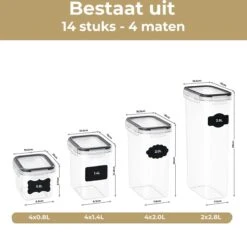 Vershoudbakjes - Meal Prep Bakjes - Lunchbox - Diepvriesbakjes - Vershouddoos - Vershoudbakjes Set - Plastic Bakjes - Voedselcontainer - Magnetron Bakjes Met Deksel - 14 Stuks - BPA Vrij - Stosh -Thuis Opslag Winkel 1200x1184 9