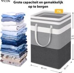 Draagbare Wasmand Met Versterkte Handgrepen - Set Van 3 X 75L Inhoud - Opvouwbaar - Waszakken Voor Wasgoed - Wassorteerder - Organizer Kleding - Wasbox 11 Draagbare Wasmand Met Versterkte Handgrepen - Set Van 3 X 75L Inhoud - Opvouwbaar - Waszakken Voor Wasgoed - Wassorteerder - Organizer Kleding - Wasbox -Thuis Opslag Winkel 1200x1186 3