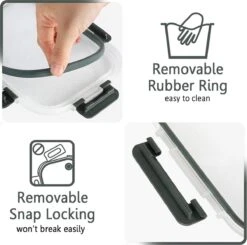 Glazen Meal Prep Bakjes 6 Stuks - Vershoudbakjes - Lunchbox - Diepvriesbakjes - Vershouddoos - Vershoudbakjes Set - Glazen Bakjes - Voedselcontainer - Magnetron Bakjes Met Deksel - BPA Vrij -Thuis Opslag Winkel 1200x1189 8