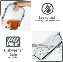 Glazen Meal Prep Bakjes 6 Stuks - Vershoudbakjes - Lunchbox - Diepvriesbakjes - Vershouddoos - Vershoudbakjes Set - Glazen Bakjes - Voedselcontainer - Magnetron Bakjes Met Deksel - BPA Vrij -Thuis Opslag Winkel 1200x1189 9