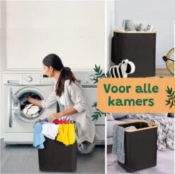 BrandtBergkamp Wasmand Zwart - 2 Stuks - Opvouwbare Wasmand - Wassorteerder - 150L -Thuis Opslag Winkel 1200x1190 5