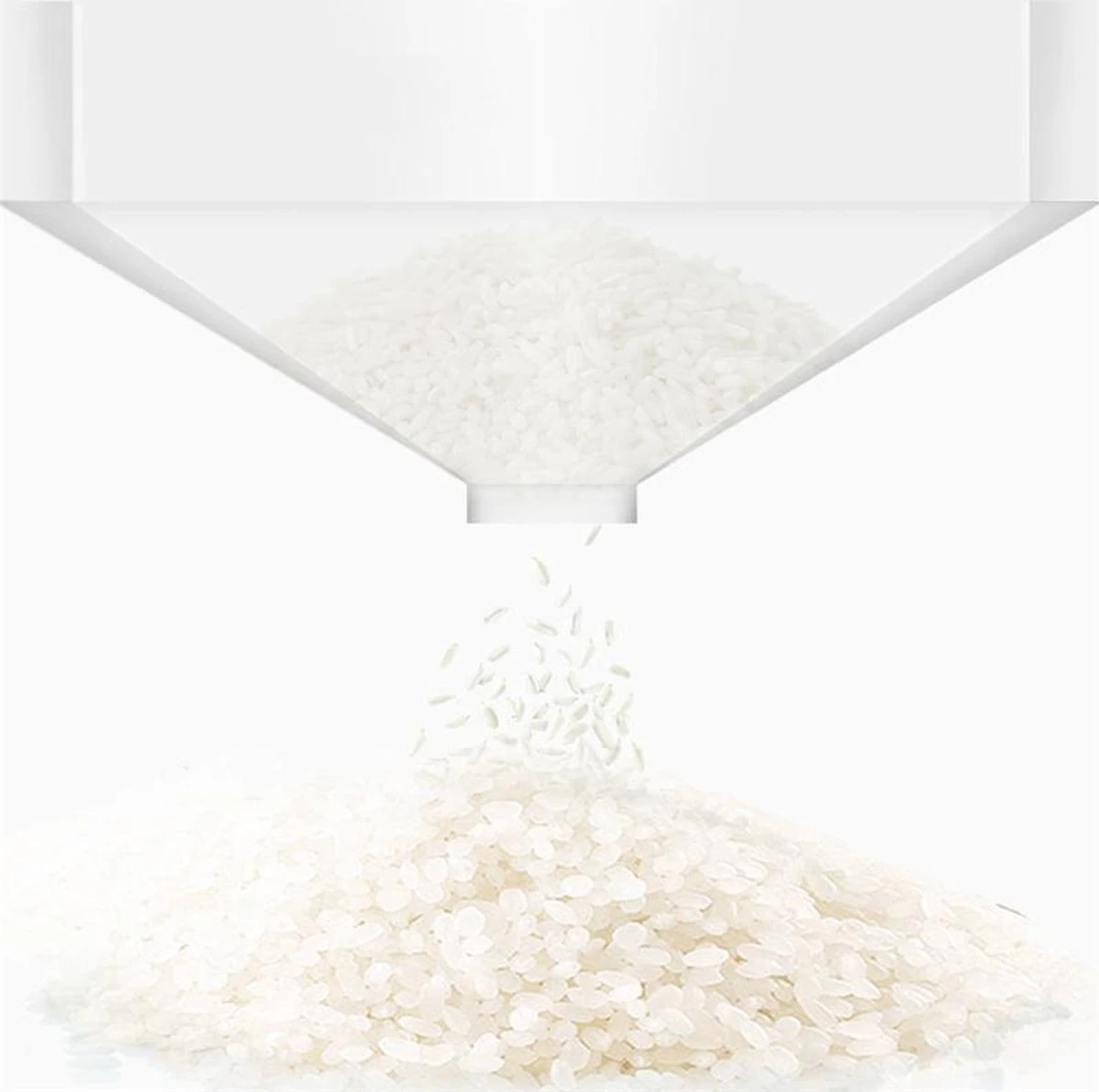 Merkloos TDR-Japans Rijst/Granen Container/Dispenser/ Opbergdoos - 6KG Inhoud - Wit 3 Merkloos TDR-Japans Rijst/Granen Container/Dispenser/ Opbergdoos - 6KG Inhoud - Wit - Afbeelding 3