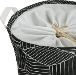 QUVIO Wasmand Met Handvaten - Waszak Met 1 Compartiment - Wassorteerder - Wasmanden - Wasbox - Opbergmand - Opbergmand Kinderkamer - Speelgoedmand - Opvouwbaar - Hexagon Patroon - 43 L - Jute - 33 X 33 X 40 Cm (lxbxh) - Zwart En Wit -Thuis Opslag Winkel 1200x1192 4