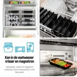 Meal Prep Bakjes - 10 Stuks - 1 Compartiment - Lunchbox - Diepvriesbakjes - Vershoudbakjes - Plastic Bakjes Met Deksel - Magnetron Bakjes Met Deksel - Meal Prep - Vershouddoos - 1L - BPA Vrij - Fitcrafters -Thuis Opslag Winkel 1200x1196 11
