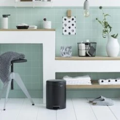 Brabantia NewIcon Prullenbak - 5 L - Matt Black -Thuis Opslag Winkel 1200x1200 1027