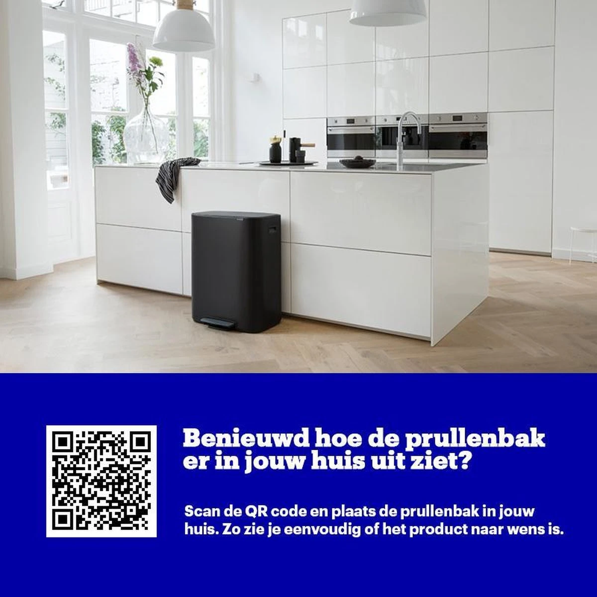 Brabantia Bo Prullenbak - 60 L - Matt Black 12 Brabantia Bo Prullenbak - 60 L - Matt Black - Afbeelding 12