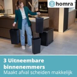 Homra SPARQ Afvalscheiding Prullenbak 3 Vakken - 3 X 18 L Inhoud - 54 Liter - Zwart - RVS - Trio Pedaalemmer - 3-vaks Recycle Afvalemmer - Hygiënisch Afval Scheiden - Zwarte Keuken Vuilbak - Kantoor Prullenbak - Pedaal - Afvalscheidingsprullenbak 12 Homra SPARQ Afvalscheiding Prullenbak 3 Vakken - 3 X 18 L Inhoud - 54 Liter - Zwart - RVS - Trio Pedaalemmer - 3-vaks Recycle Afvalemmer - Hygiënisch Afval Scheiden - Zwarte Keuken Vuilbak - Kantoor Prullenbak - Pedaal - Afvalscheidingsprullenbak -Thuis Opslag Winkel 1200x1200 1170