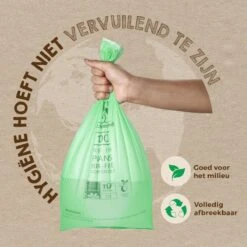 Biozakken 20 Liter 125 Stuks Biologisch Afbreekbare Afvalzakken – 45x50 Cm - 100% Composteerbare Vuilniszakken - Incl. Dispenser - Gft Afvalzakken -Thuis Opslag Winkel 1200x1200 1249
