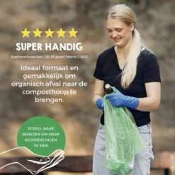 Biozakken 20 Liter 125 Stuks Biologisch Afbreekbare Afvalzakken – 45x50 Cm - 100% Composteerbare Vuilniszakken - Incl. Dispenser - Gft Afvalzakken -Thuis Opslag Winkel 1200x1200 1252