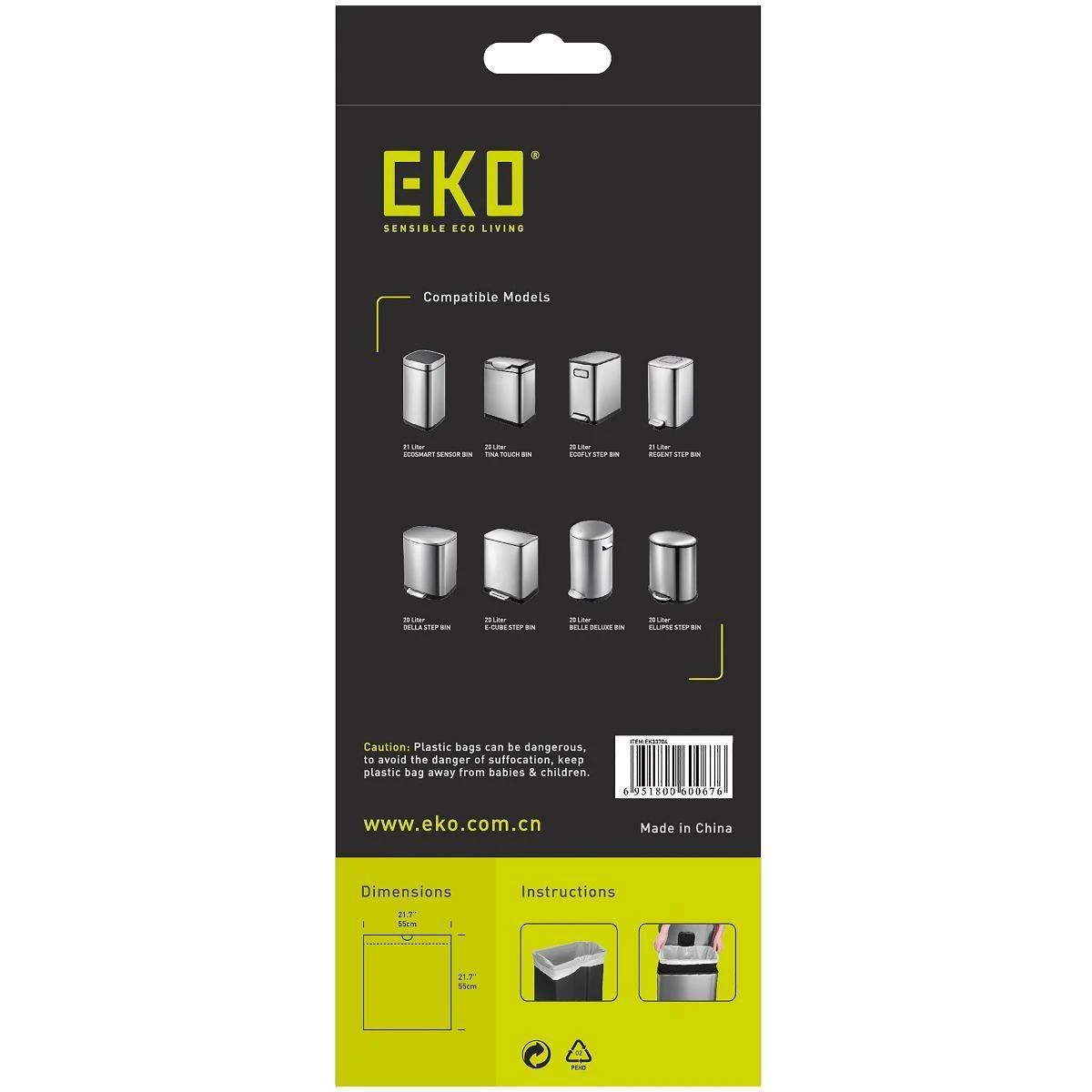 EKO Afvalzakken Type D 18-21 Liter - 6 Rolllen X 20 Zakken 2 EKO Afvalzakken Type D 18-21 Liter - 6 Rolllen X 20 Zakken - Afbeelding 2