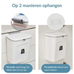 9L Prullenbak – Hangen Of Staan – Aanrecht Afvalbakje – GFT Afvalbak – Wit - Goed Sluitende Deksel - Geen Geur En Fruitvliegen - Afvalscheiding 14 9L Prullenbak – Hangen Of Staan – Aanrecht Afvalbakje – GFT Afvalbak – Wit - Goed Sluitende Deksel - Geen Geur En Fruitvliegen - Afvalscheiding -Thuis Opslag Winkel 1200x1200 1302