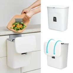 9L Prullenbak – Hangen Of Staan – Aanrecht Afvalbakje – GFT Afvalbak – Wit - Goed Sluitende Deksel - Geen Geur En Fruitvliegen - Afvalscheiding 15 9L Prullenbak – Hangen Of Staan – Aanrecht Afvalbakje – GFT Afvalbak – Wit - Goed Sluitende Deksel - Geen Geur En Fruitvliegen - Afvalscheiding -Thuis Opslag Winkel 1200x1200 1303