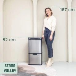 Prullenbak Met Sensor - 60 L - Afvalscheiding Vuilbak StangVollby Halden - RVS - 4 Vakken - Automatisch Lucht Filter - 60 Liter (2×18L + 2×12L) - Automatische Soft Close Deksel Met Infrarood Sensor - 4 Vaks Afvalemmer - Bacterie Filter - Design 16 Prullenbak Met Sensor - 60 L - Afvalscheiding Vuilbak StangVollby Halden - RVS - 4 Vakken - Automatisch Lucht Filter - 60 Liter (2×18L + 2×12L) - Automatische Soft Close Deksel Met Infrarood Sensor - 4 Vaks Afvalemmer - Bacterie Filter - Design -Thuis Opslag Winkel 1200x1200 1321