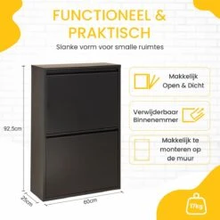 VEEHAUS – Clark - Prullenbak 4 Vakken – Afvalemmer 60 Liter (4x 15L) – Zwart - 4-vaks Prullenbak Afvalscheiding – Afvalbak Metaal – Hygiënisch Recyclen - Afval Scheiden - Prullenbak - Zwart 12 VEEHAUS – Clark - Prullenbak 4 Vakken – Afvalemmer 60 Liter (4x 15L) – Zwart - 4-vaks Prullenbak Afvalscheiding – Afvalbak Metaal – Hygiënisch Recyclen - Afval Scheiden - Prullenbak - Zwart -Thuis Opslag Winkel 1200x1200 1344