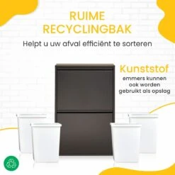 VEEHAUS – Clark - Prullenbak 4 Vakken – Afvalemmer 60 Liter (4x 15L) – Zwart - 4-vaks Prullenbak Afvalscheiding – Afvalbak Metaal – Hygiënisch Recyclen - Afval Scheiden - Prullenbak - Zwart 15 VEEHAUS – Clark - Prullenbak 4 Vakken – Afvalemmer 60 Liter (4x 15L) – Zwart - 4-vaks Prullenbak Afvalscheiding – Afvalbak Metaal – Hygiënisch Recyclen - Afval Scheiden - Prullenbak - Zwart -Thuis Opslag Winkel 1200x1200 1346