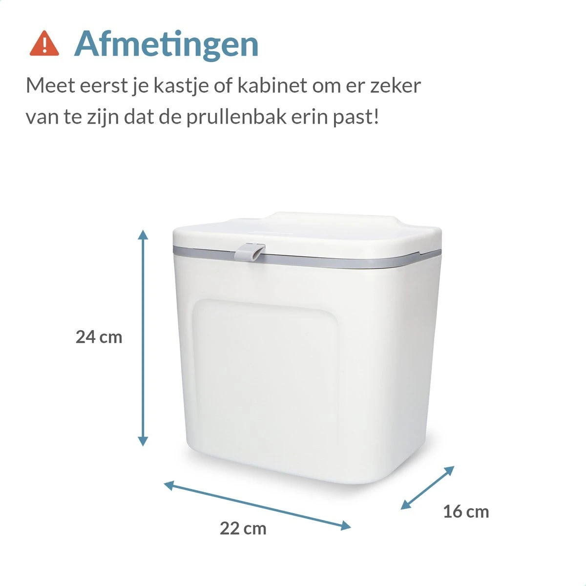 7L Prullenbak – Hangen Of Staan – Aanrecht Afvalbakje – GFT Afvalbakje – Wit - Goed Sluitende Deksel - Geen Geur En Fruitvliegen - Afvalscheiding 5 7L Prullenbak – Hangen Of Staan – Aanrecht Afvalbakje – GFT Afvalbakje – Wit - Goed Sluitende Deksel - Geen Geur En Fruitvliegen - Afvalscheiding - Afbeelding 5