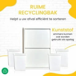 VEEHAUS – Clark - Prullenbak 4 Vakken – Afvalemmer 60 Liter (4x 15L) – Wit - 4-vaks Prullenbak Afvalscheiding – Hygiënisch Recyclen – Afvalbak Metaal - Afval Scheiden - Prullenbak - Wit 10 VEEHAUS – Clark - Prullenbak 4 Vakken – Afvalemmer 60 Liter (4x 15L) – Wit - 4-vaks Prullenbak Afvalscheiding – Hygiënisch Recyclen – Afvalbak Metaal - Afval Scheiden - Prullenbak - Wit -Thuis Opslag Winkel 1200x1200 1382