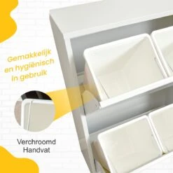 VEEHAUS – Clark - Prullenbak 4 Vakken – Afvalemmer 60 Liter (4x 15L) – Wit - 4-vaks Prullenbak Afvalscheiding – Hygiënisch Recyclen – Afvalbak Metaal - Afval Scheiden - Prullenbak - Wit 11 VEEHAUS – Clark - Prullenbak 4 Vakken – Afvalemmer 60 Liter (4x 15L) – Wit - 4-vaks Prullenbak Afvalscheiding – Hygiënisch Recyclen – Afvalbak Metaal - Afval Scheiden - Prullenbak - Wit -Thuis Opslag Winkel 1200x1200 1383