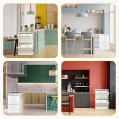 VEEHAUS – Clark - Prullenbak 4 Vakken – Afvalemmer 60 Liter (4x 15L) – Wit - 4-vaks Prullenbak Afvalscheiding – Hygiënisch Recyclen – Afvalbak Metaal - Afval Scheiden - Prullenbak - Wit 14 VEEHAUS – Clark - Prullenbak 4 Vakken – Afvalemmer 60 Liter (4x 15L) – Wit - 4-vaks Prullenbak Afvalscheiding – Hygiënisch Recyclen – Afvalbak Metaal - Afval Scheiden - Prullenbak - Wit -Thuis Opslag Winkel 1200x1200 1385