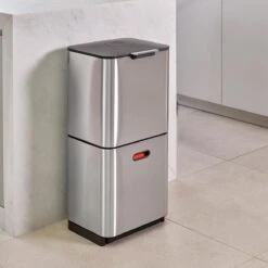 Joseph Joseph Intelligent Waste Prullenbak Totem Max - 60 L - Zilver -Thuis Opslag Winkel 1200x1200 1392